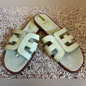 SAM EDELMAN Green leather open toe sandals sz 8.5